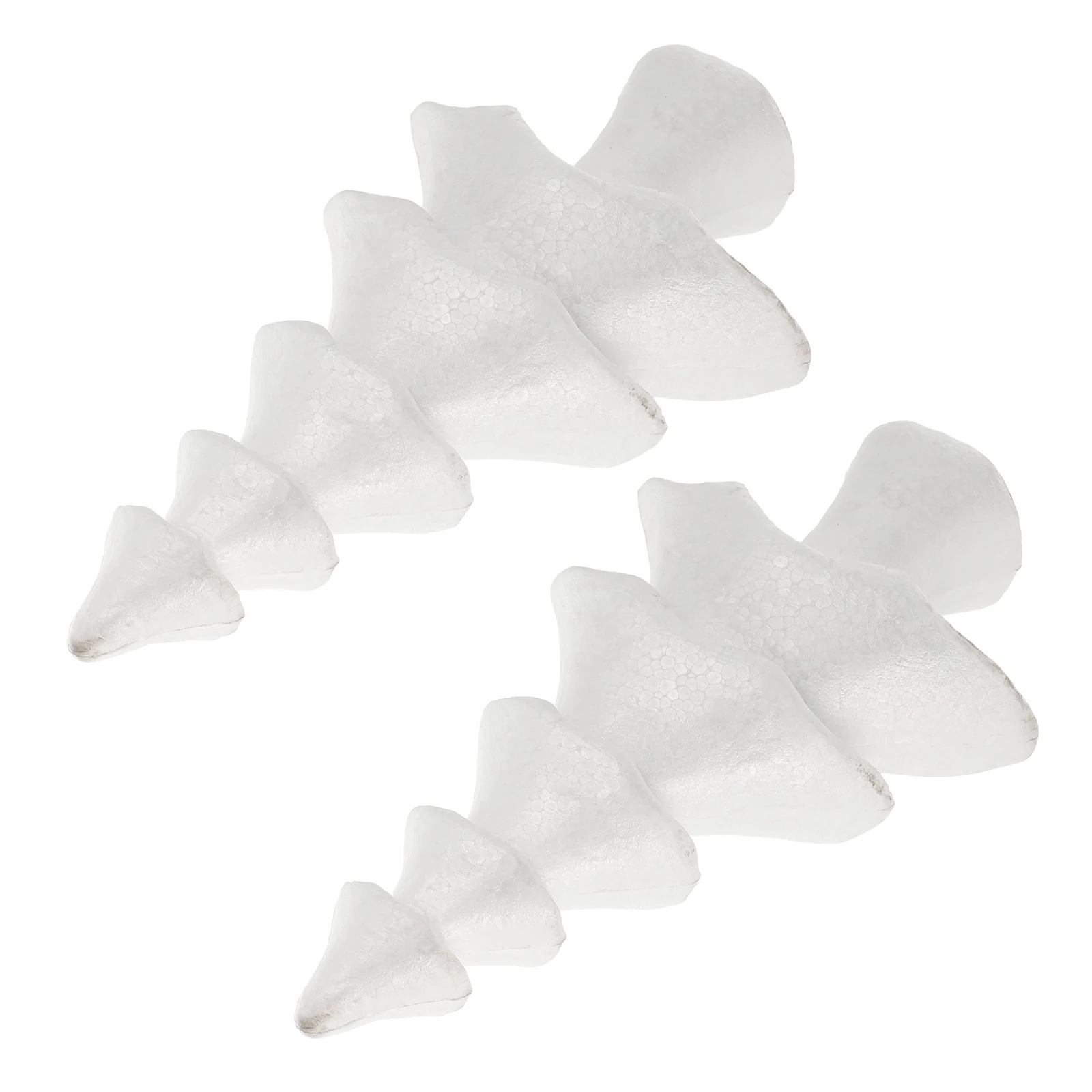 

2 pcs White Foam Christmas Tree Xmas Tree Shape Decor Diy Craft Material Desktop Decoration Friendly Handmade Ornament