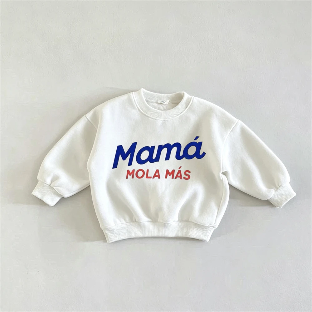 Trendige Oberteile für Jungen, Sweatshirts mit Cartoon-Aufdruck, Rundhalspullover, Herbstkleidung, modische Kinderkleidung, neues Design, Hoodie für Mädchen – Detail 6