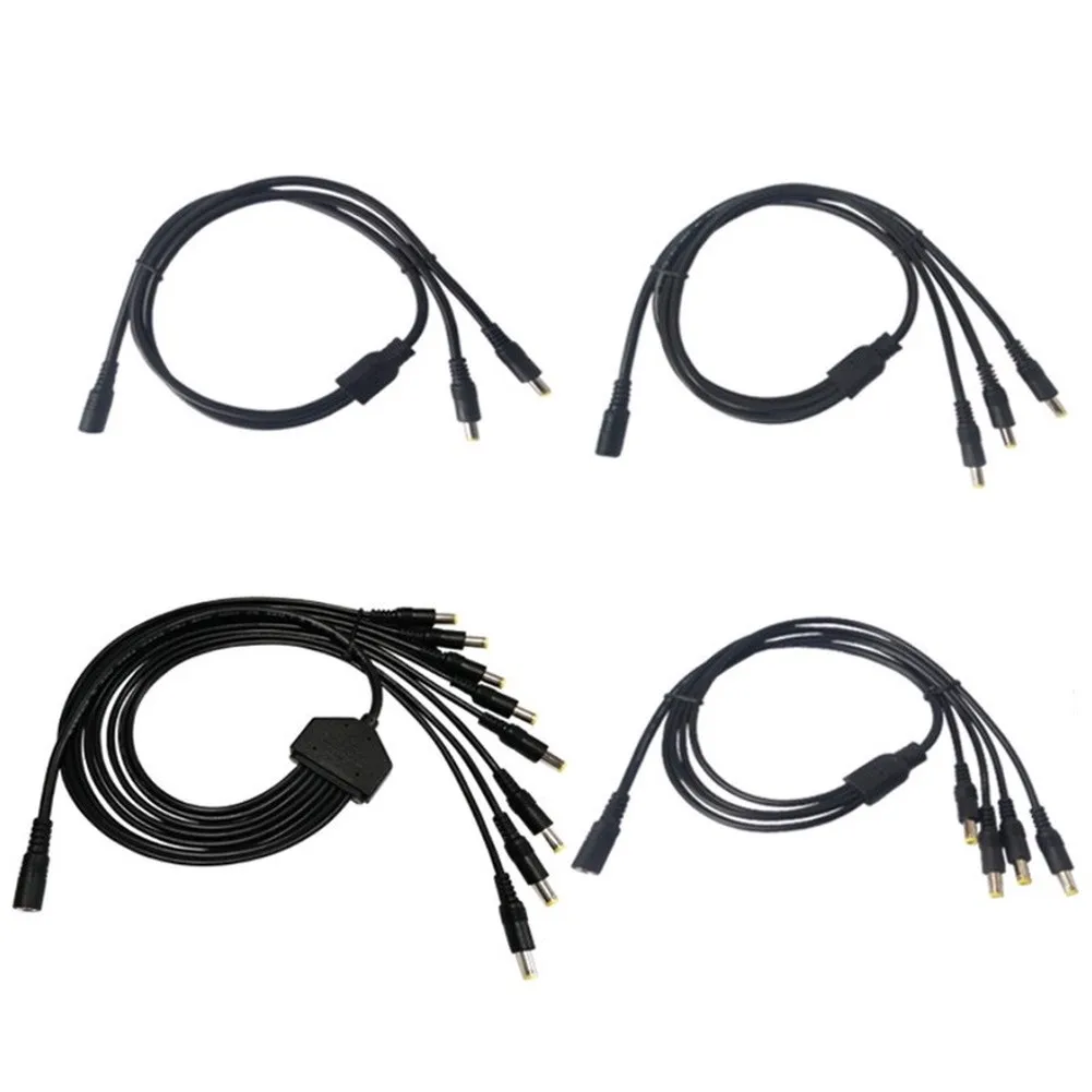 Connector Extension Cable Cord 12V10A Power Supply Tapping Line Power Cable 1-to-2/3/4/5/8 Line Multi Port Power Splitter