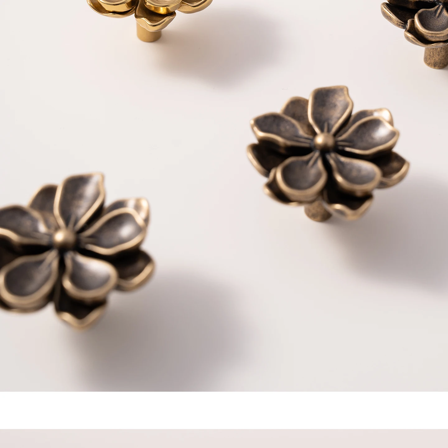camellia brass cabinet knobs product detail 6