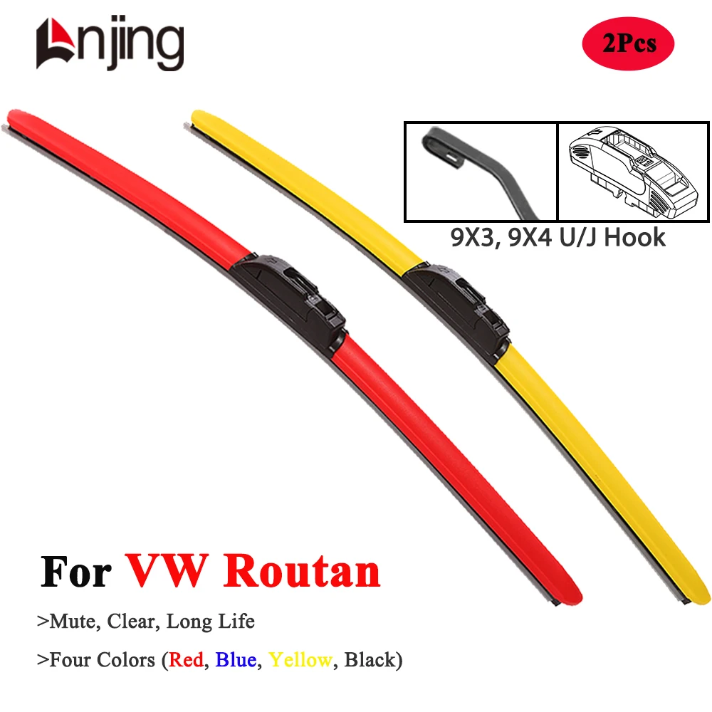 

LNJING Colorful Windshield Wiper Blade For VW Volkswagen Routan MPV 2008 2009 2010 2011 2012 2013 Car Exterior Replacement Parts