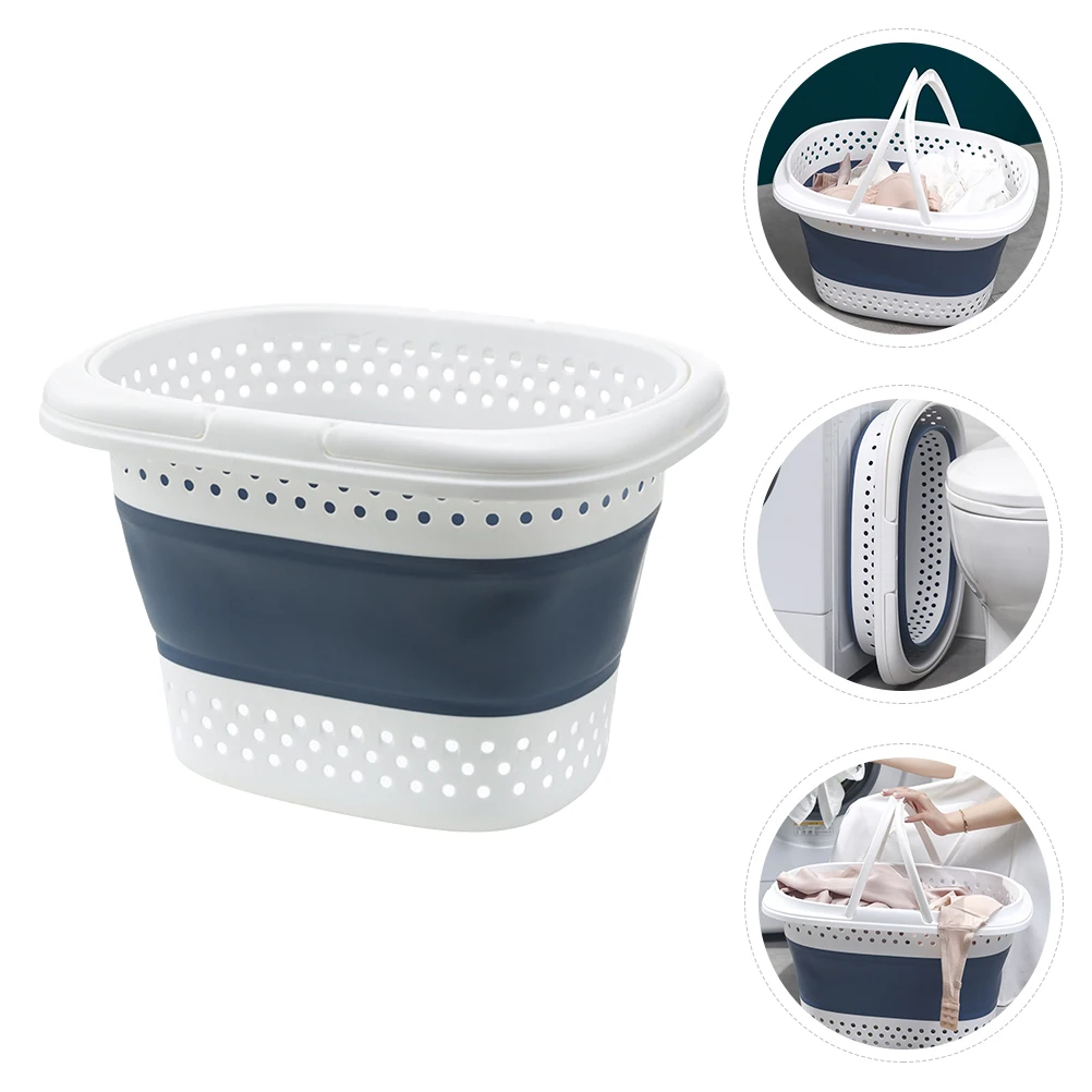 

1pc Foldable Laundry Basket Lightweight Clothes Storage Hamper Large Capacity Space Saving Bathroom Dorm Hotel Apartment