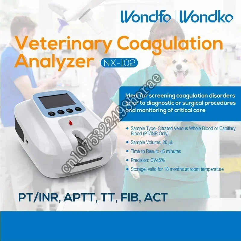 Prix optique d'analyseur de coagulation de coagulomètre vétérinaire Wondfo monocanal