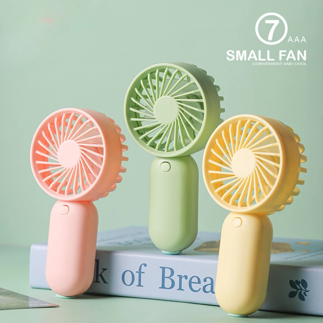 Travel Portable Handheld Fan Handheld Mini Fan Battery Powered Super Mute Cooling Fan for Home Office- Travelling Cooler