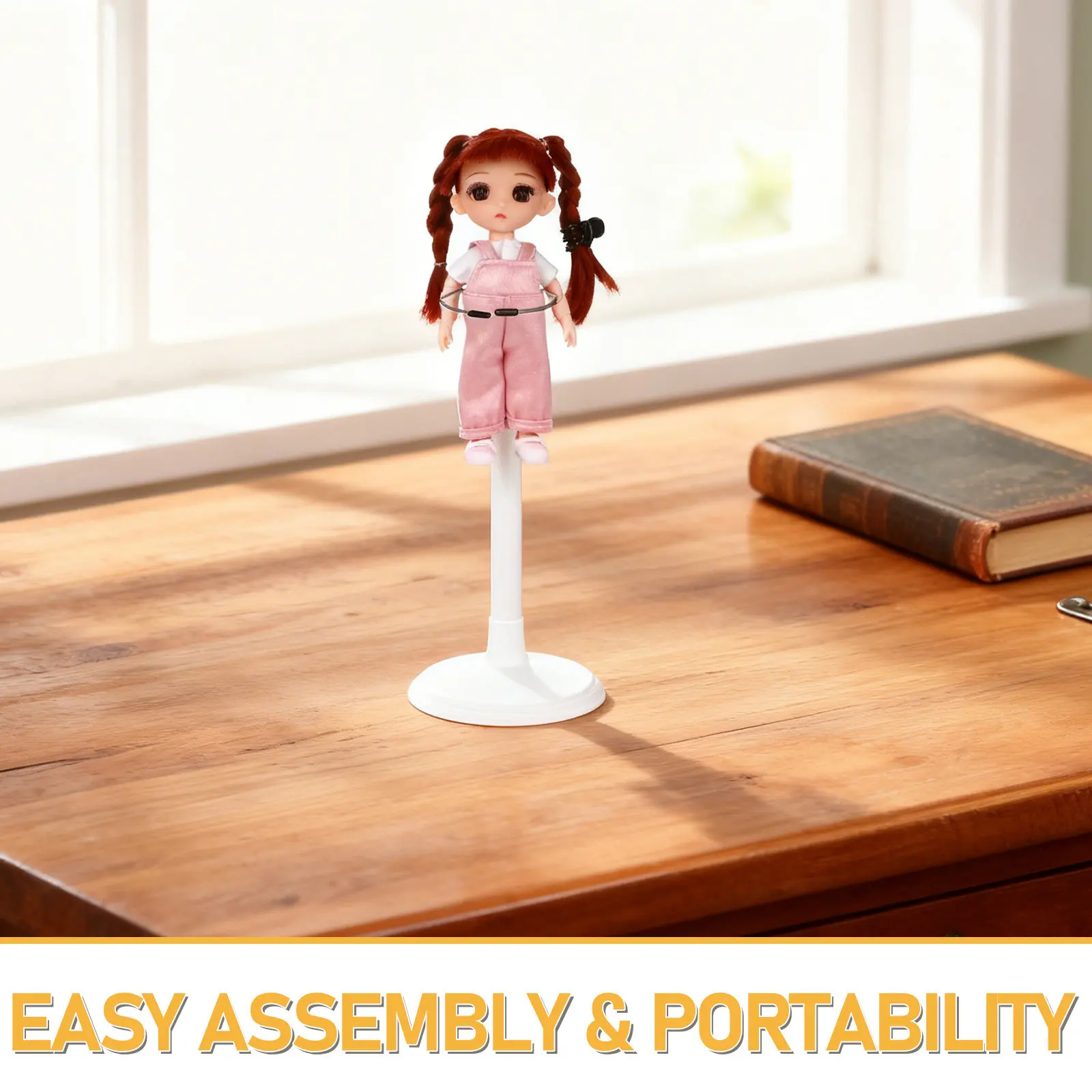 4Pcs Display Stand Holder Adjustable 25Cm Base Stable Support for Action Figures Easy Assemble Decorative Figure Stand