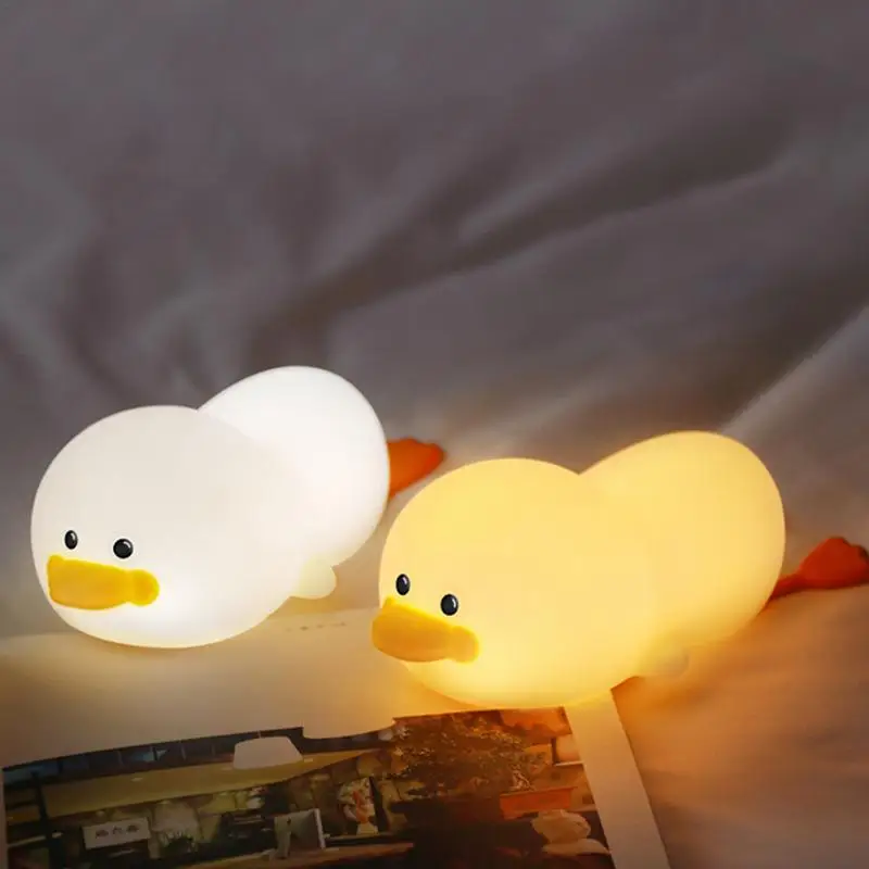 

Led Duck Lamp Cute Light Up Duck Silicone Dimmable Rechargeable Touch Control Soft Kids Nursery Nightlight With Timer For Living