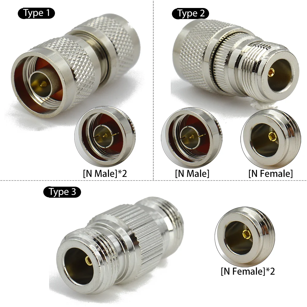 L16 N Type Male Plug To N Male Plug Straight Connector N Female Jack to Female Jack RF Adapter Coax Fast Delivery High Quality