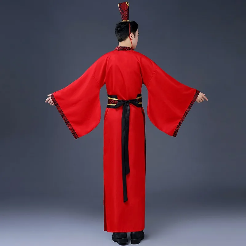 Hanfu-ropa tradicional china para hombres, traje de Baile Folclórico bordado, traje de Festival, actuación de escenario, Cosplay antiguo