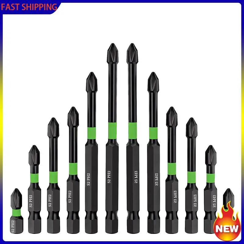 

Hot Trend-Magnetic Screwdriver Bit Set, Anti-Slip Magnetic Drill Bit Set, S2 Impact Magnetic, Strong Magnetic PH2 Bits, 12PCS