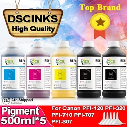 500ml*5Color Pigment Ink For Canon PFI-120 PFI-320 PFI-710 PFI-707 PFI-307 TX-2000/3000/4000 TM-200/205 TM-300/305 iPF680/780