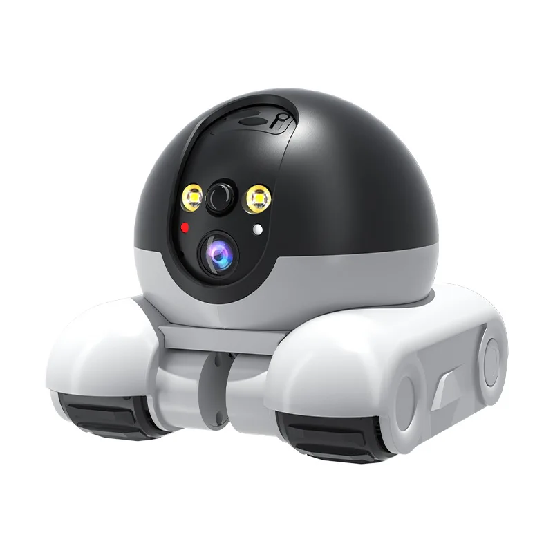 Dual lens, dual screen household 360 degree high-definition 4G robot monitoring vehicle intelligent camera