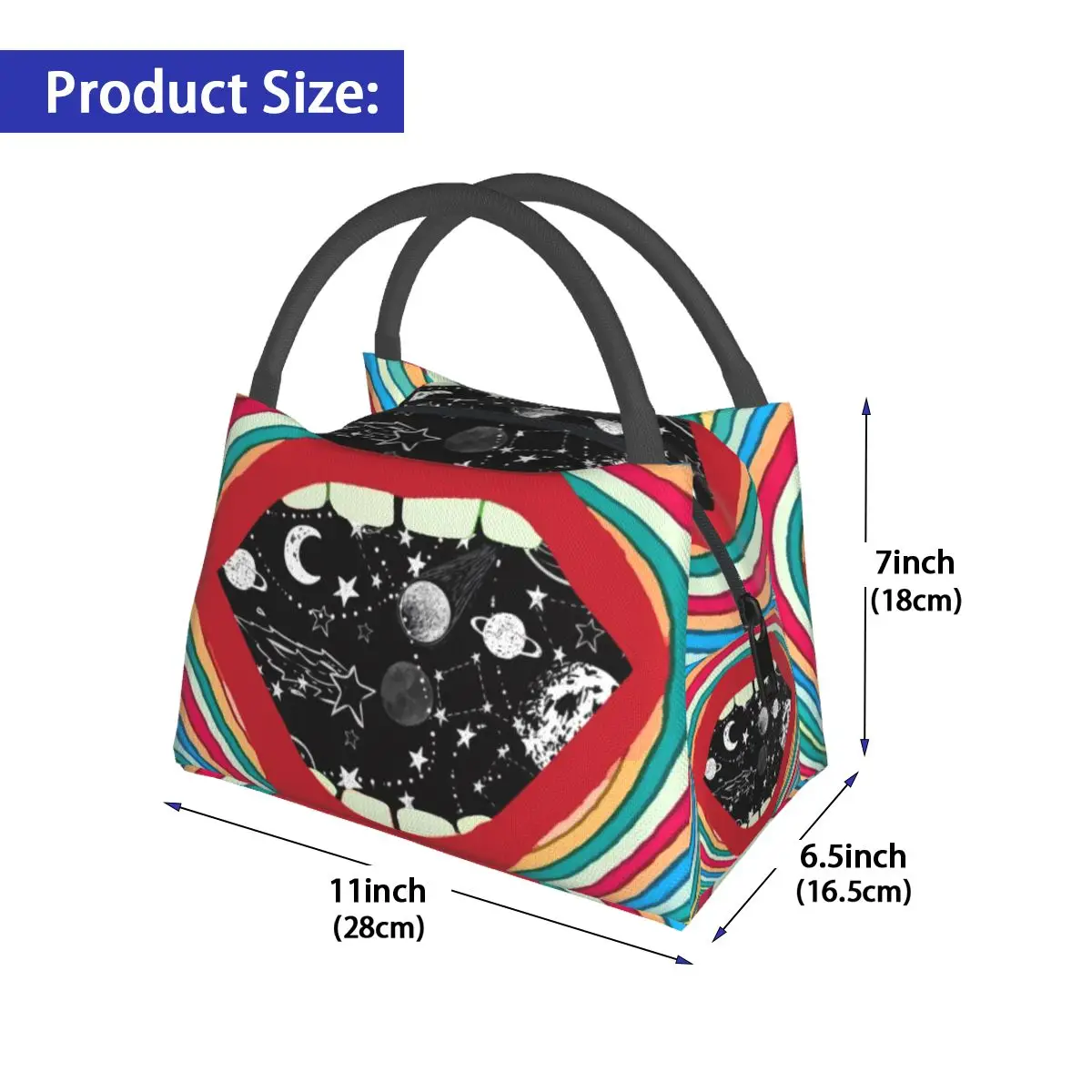 NOISYDESIGNS Large Capacity Cooler Bag Oxford Portable Zipper Thermal Lunch Bags For Women Lunch Box Totes Picnic Food Bag