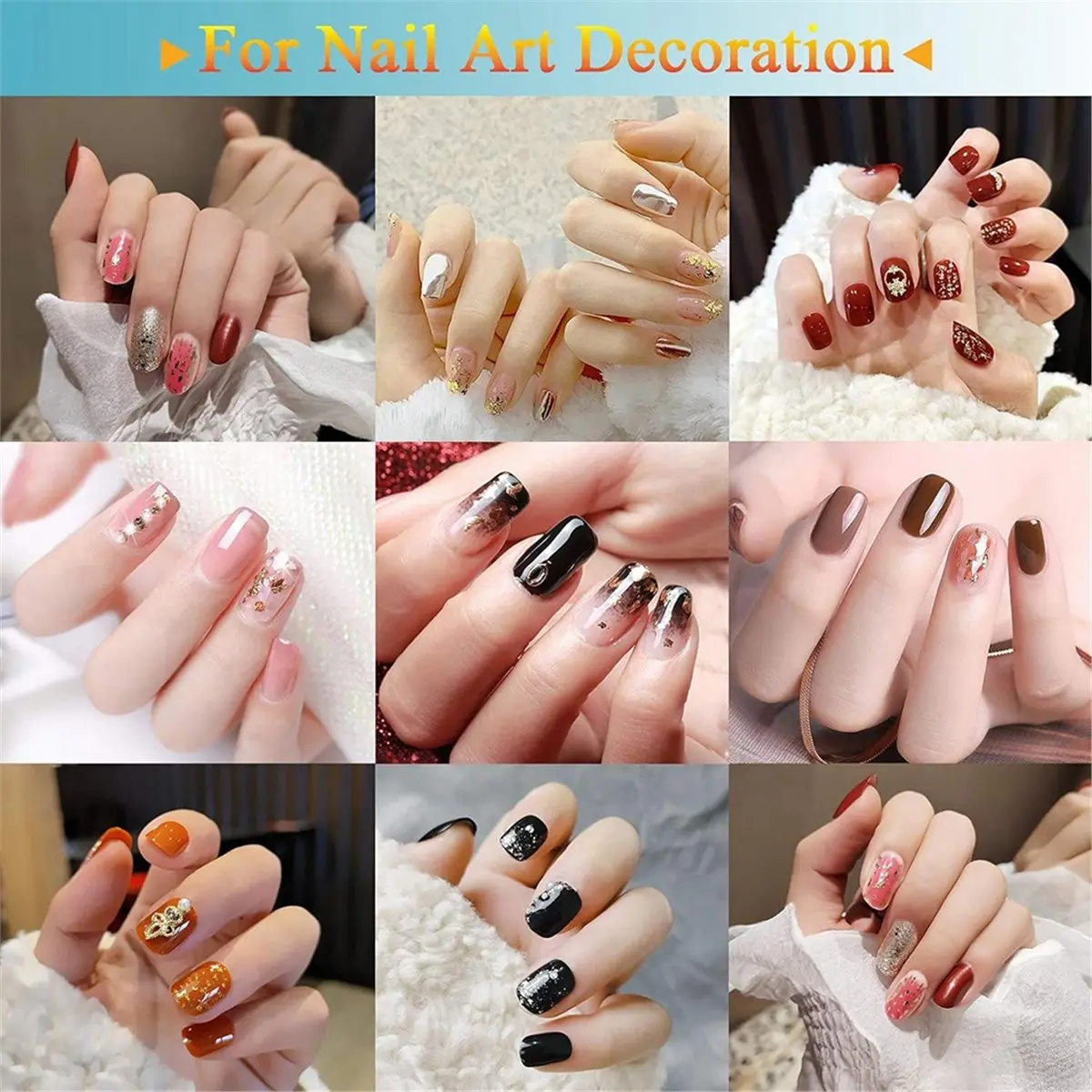 3 Color Imitation Gold Foil Flakes with Tweezers Brush Metallic Leaf for Nail Art Painting Crafts Resin Jewelry Making