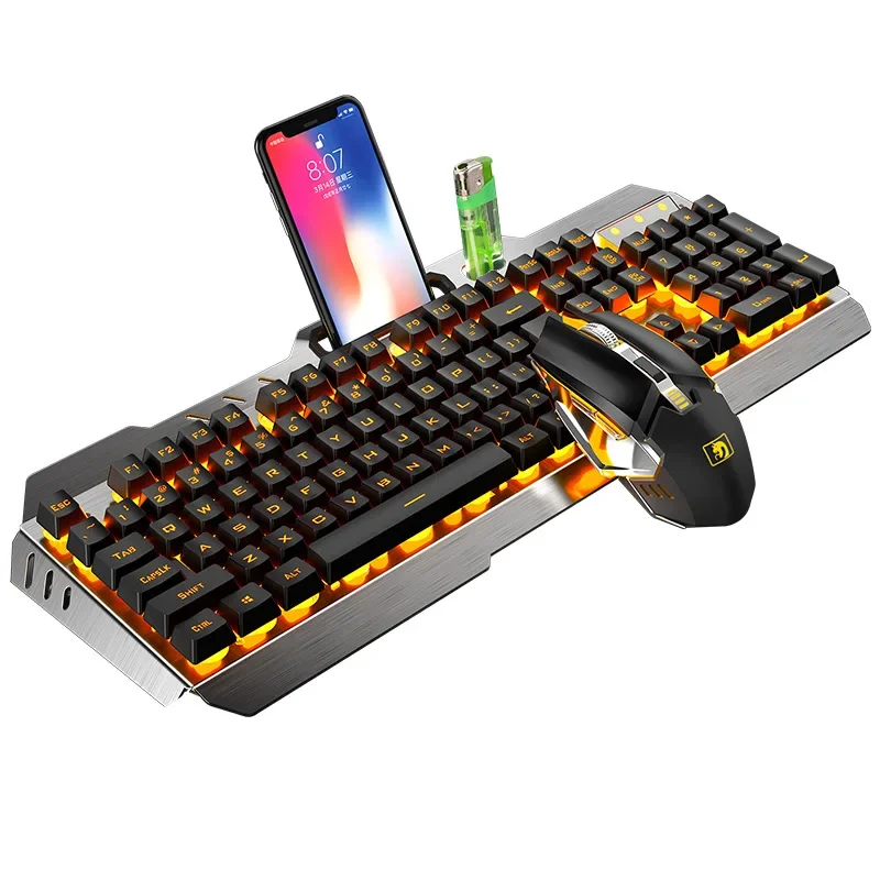 

670 wireless charging keyboard mouse set game luminous keyboard and mouse set cross-border ebay amazon