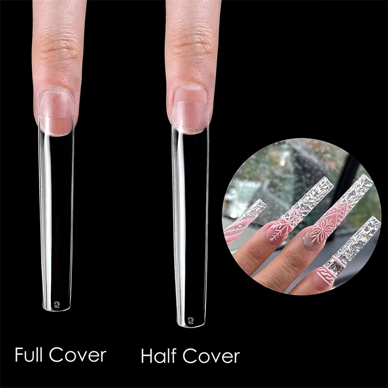 120 pçs dicas de unhas falsas 4xl longo quadrado unhas caixão cobertura completa macio gel dicas pressione no prego falso ponta manicure fornecimento 12 tamanhos