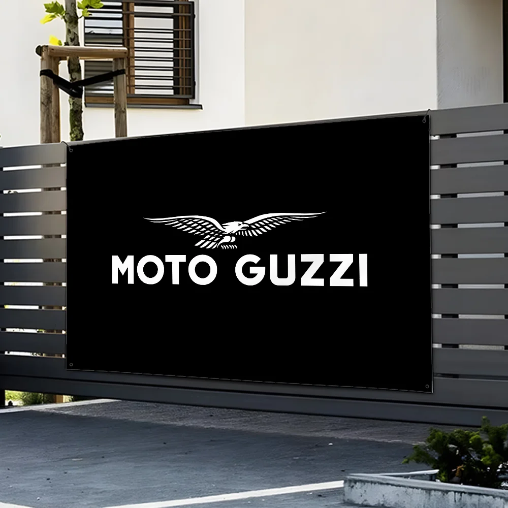 Moto Guzzi Motorcycle Flag Custom Flags Wall Hanging Tapestry Outdoor Decorative flag Background Blanket