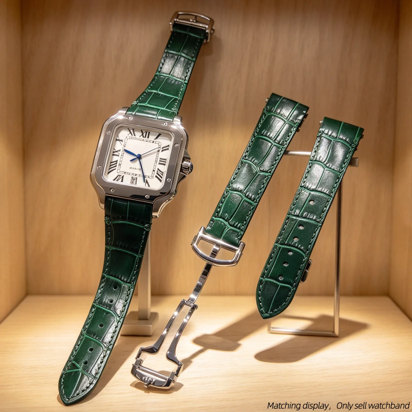Cartier Watch Santos - สายนาฬิกาแบบถอดเปลี่ยนง่าย ขนาด 19 มม. 21 มม.