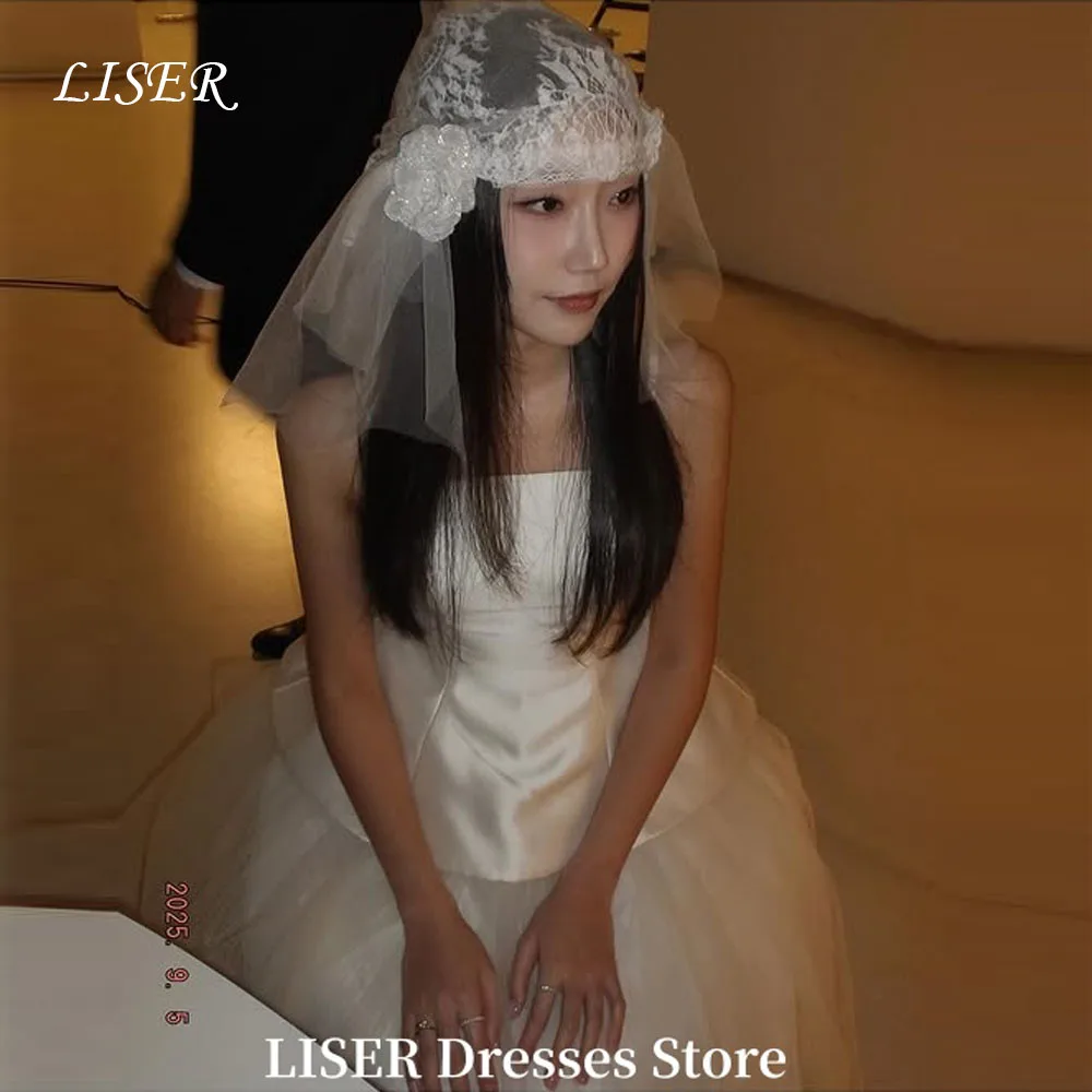 

Liser Veil For Wedding Dresses Photo Shoot Silk Tulle Customize Sweet Veil 면사 Elegant For Bride