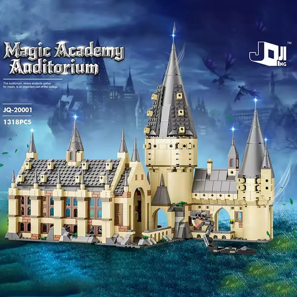 Bloques de Construcción de la Catedral de Hogwarts, Modelo de Castillo de la Escuela de Magia de la Película Popular, Ladrillos de Juguete, Regalos de Cumpleaños, Decoración del Hogar ﻿