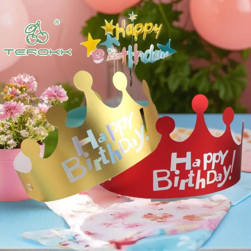 오리지널 25개 DIY 축제 생일 모자, 성인/어린이 파티 장식, 케이크 장식 및 사진 소품