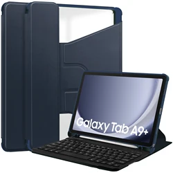With Detachable Wireless Keyboard Case For Samsung Galaxy Tab A9 Plus 2023 SM-X210 X215 X216 11 inch Rotatable Smart Stand Cover