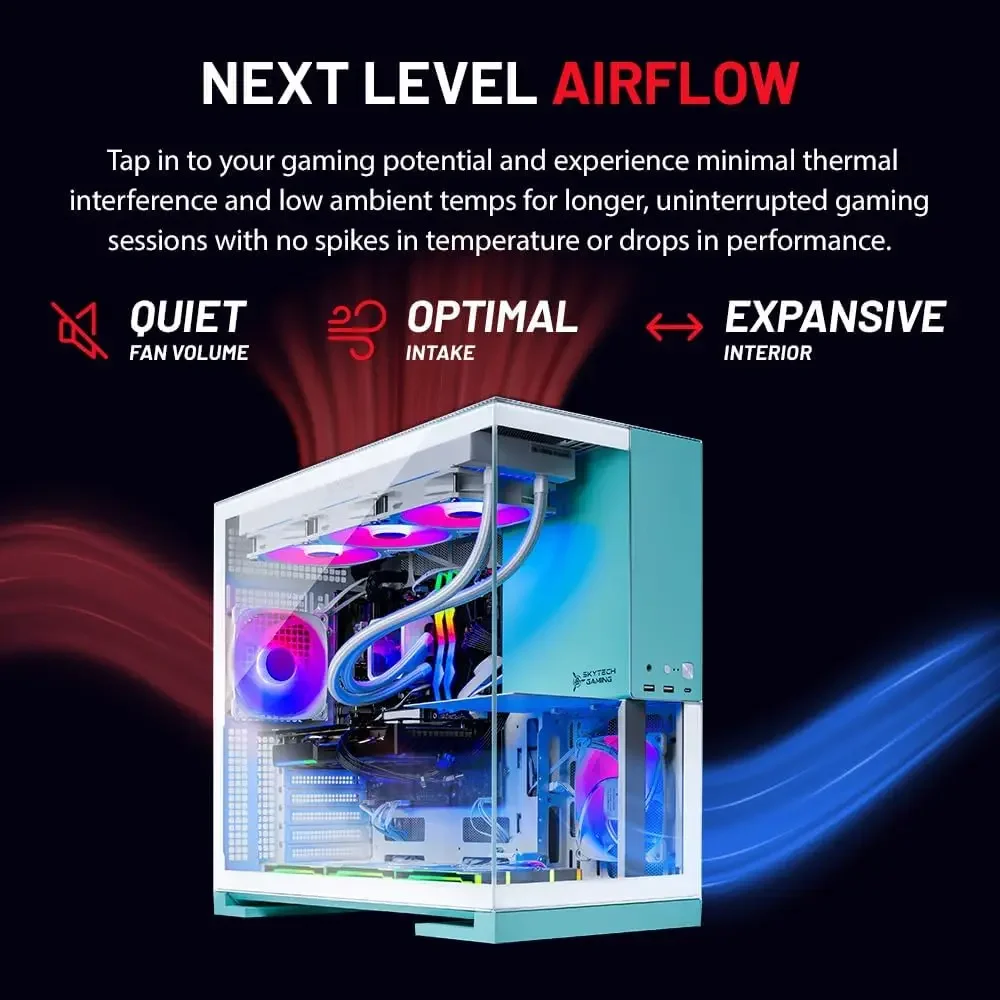 PC Desktop Skytech Gaming Aqua, Ryzen 7 9800X3D 4.7 GHz (5.2 GHz Turbo), NVIDIA RTX 5080 16GB, 2TB Gen4 NVMe SSD, 32GB DDR5