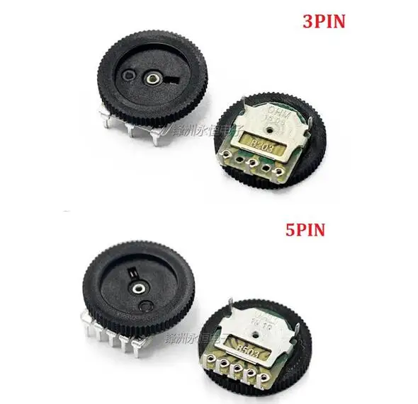 10PCS Double Gear Tuning Potentiometer 50K B503 16*2MM B102/103/203/503 1K/10K/20K/50K Duplex Single Dual Dial Potentiometer
