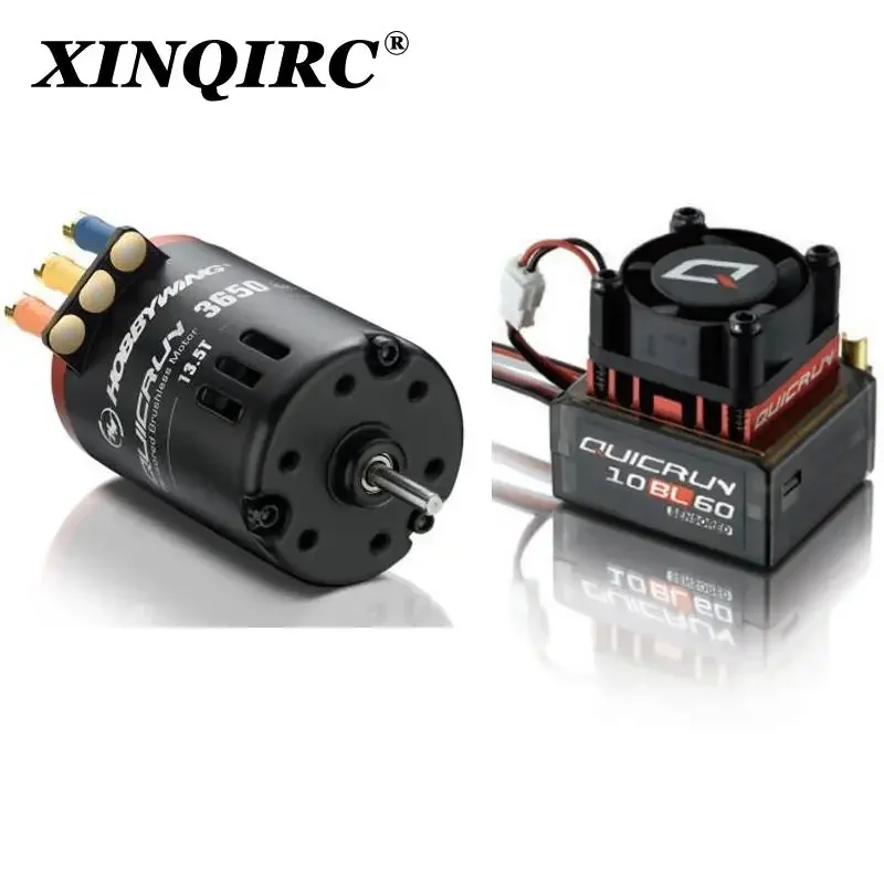 QuicRun 3650 Sensored Brushless Motor + 10BL60 60A Sensored Brushless ESC + LED Program Box General Combo for RC 1/10 Car