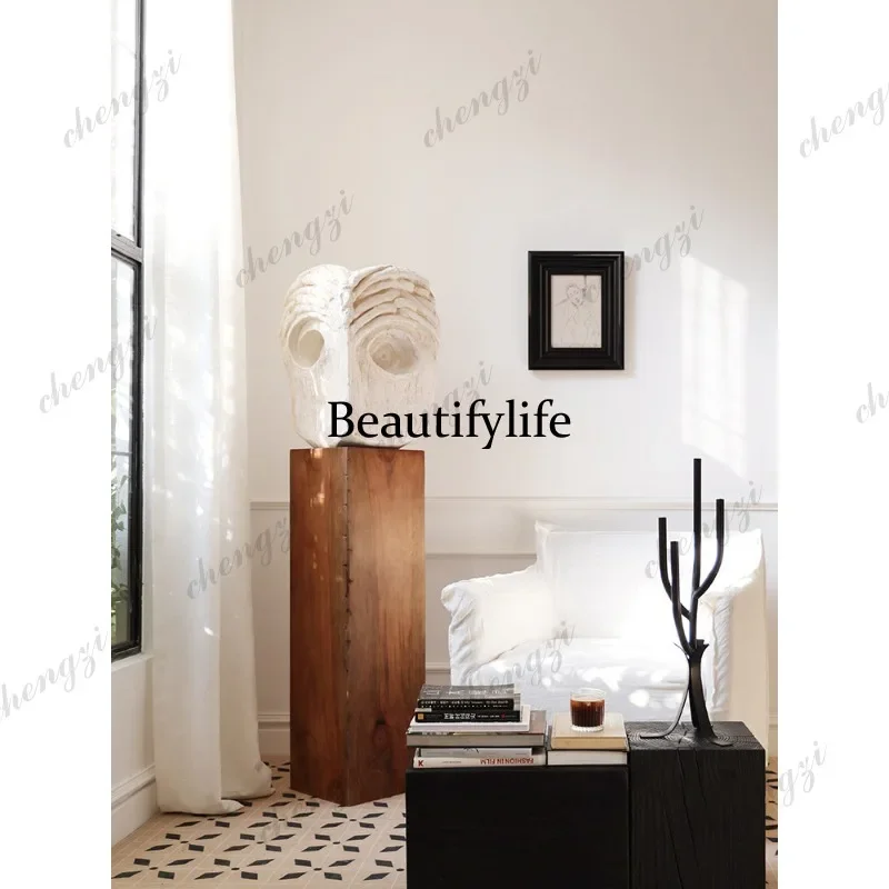 R134 wabi-sabi wind sculpture living room medieval owl-shaped ornament hotel homestay floor-to-ceiling art decoration