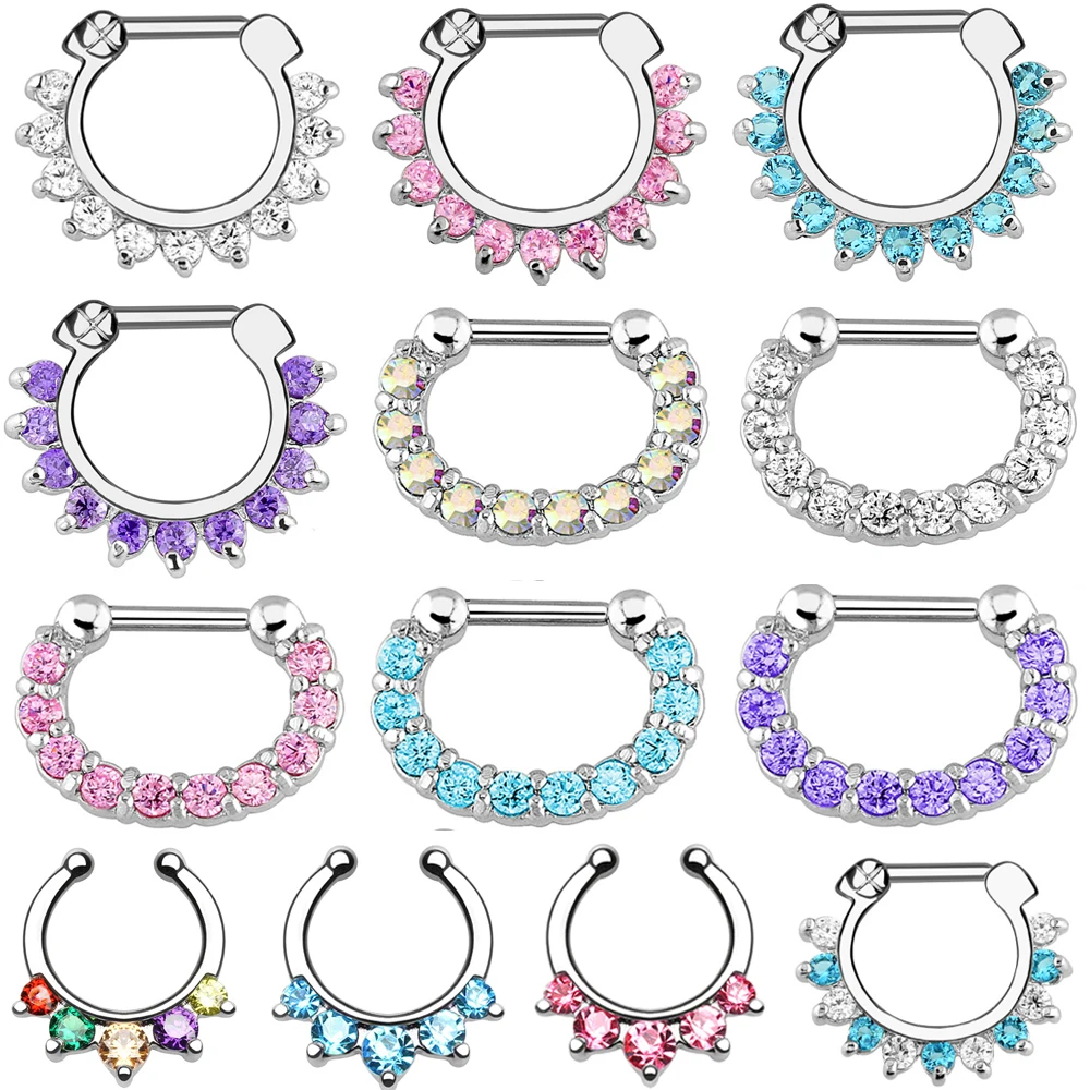 Septum Clicker Ring - 1 peça de argola de septo
