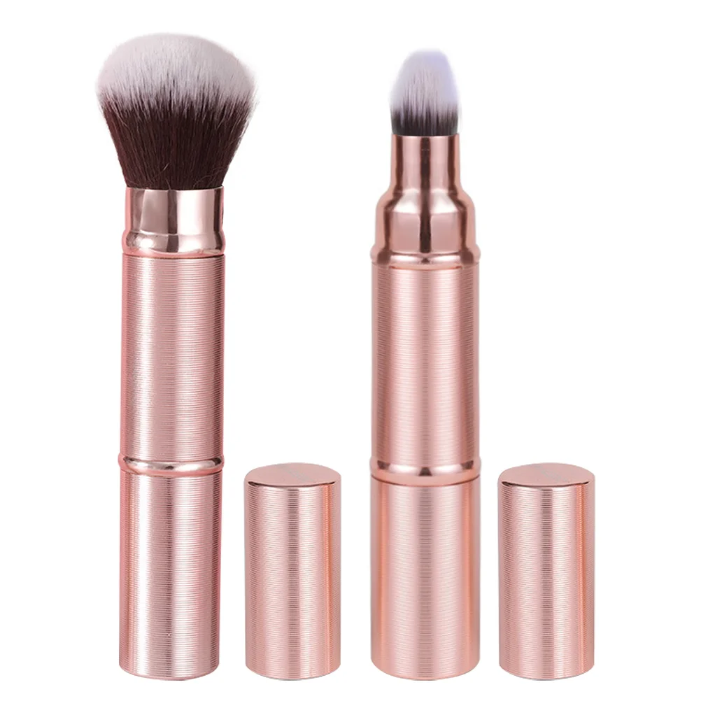 

2 Pcs Makeup Brush Makeupbrushes Double Ended Design Tool Foldable Foundation and Blush Travel