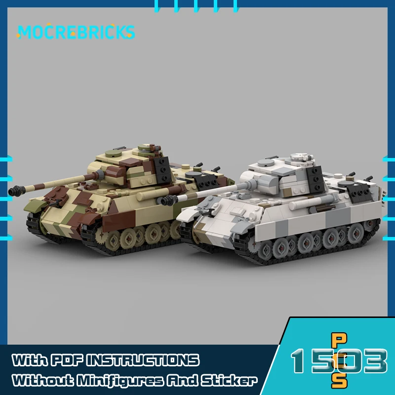 WW II Germany PzKpfw V Medium Military Weapon Tank Small Particle Assembly Building Block Model DIY High-Tech Bricks Kids Toys