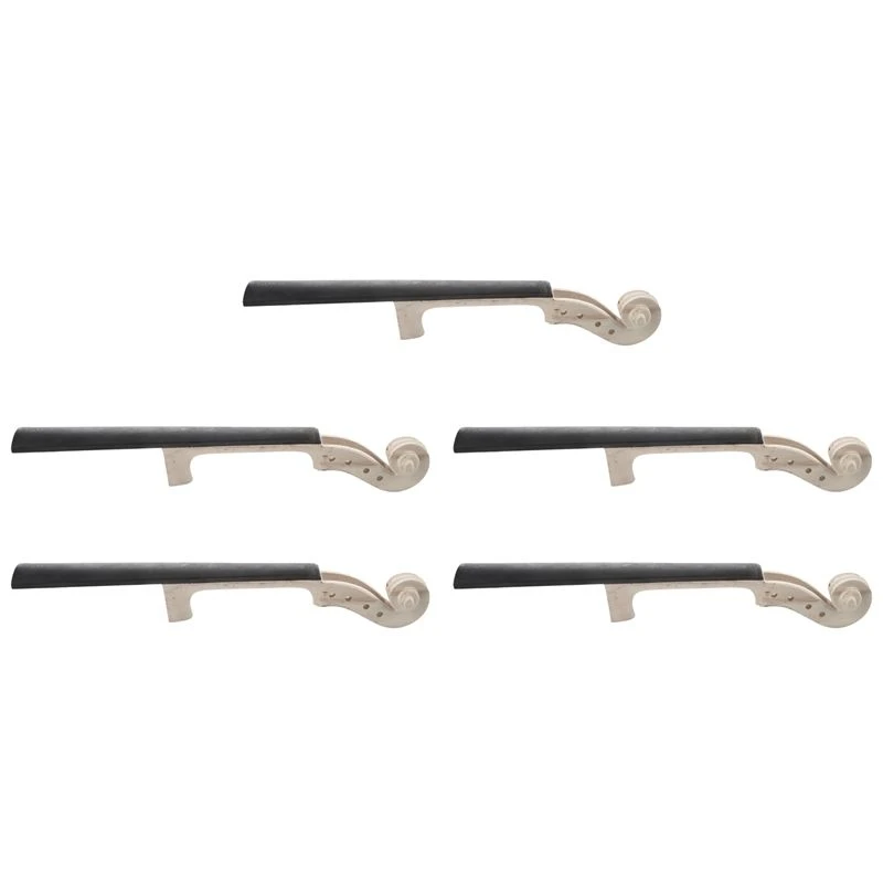 Quality 5Pcs 4/4 Size Maple Violin Neck Ebony Fingerboard Violin DIY Kit With Hand Carved Scroll