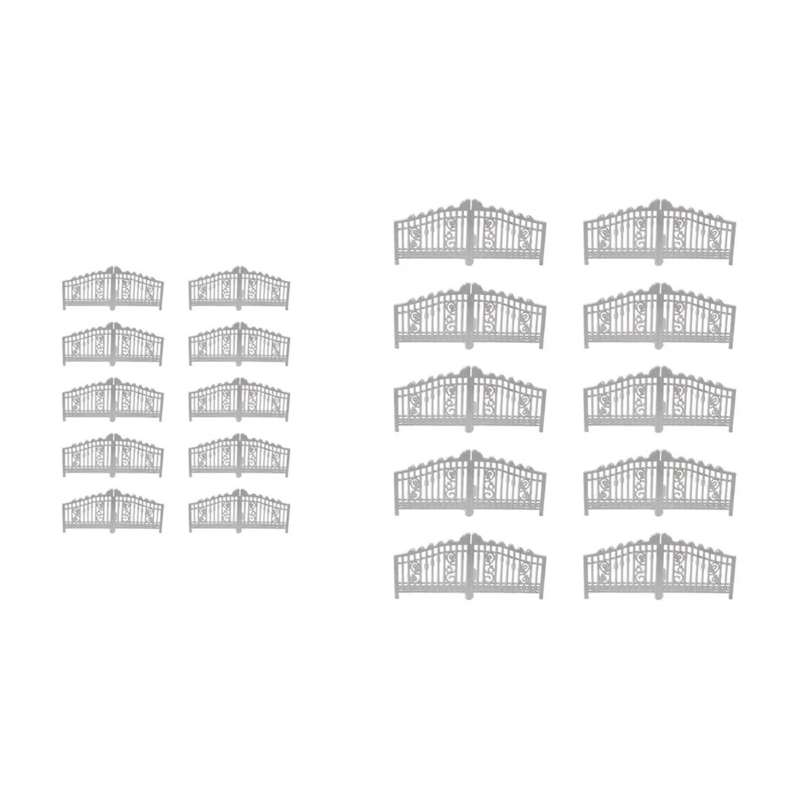 

10x Garden Gate Model Versatile Easy to Use Miniature Sturdy Scene DIY Decor