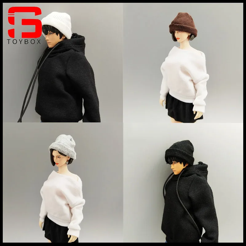 1/12 스케일 트렌디 콜드 모자 의류 액세서리 모델 맞는 6 ''남성 여성 군인 액션 피규어 바디 인형