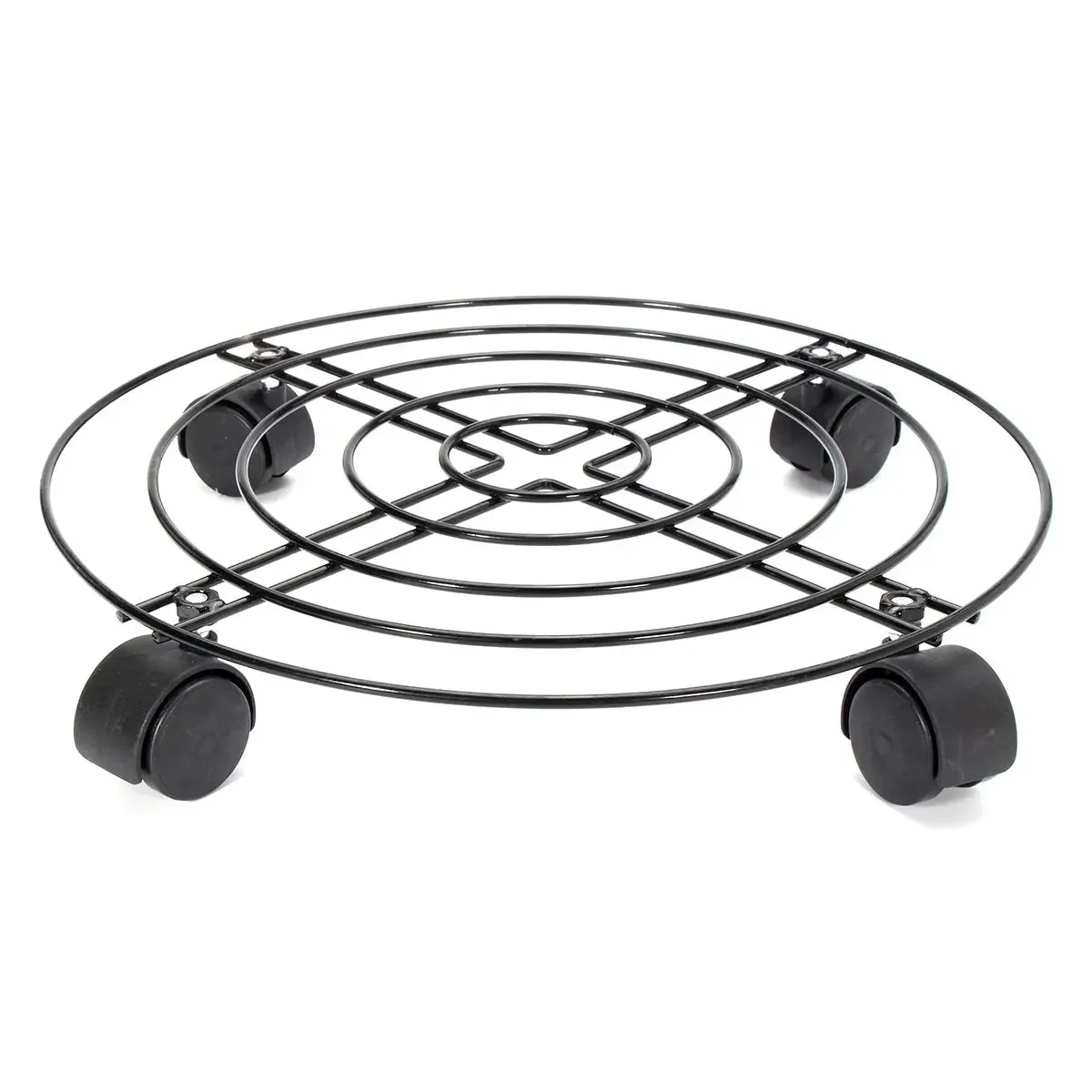Black 4 Sizes Metal Round Flower Plant Pot Tray 4 Wheels Heavy Planter  Flowers Pot Mover Trolley Plate Stand Holder Garden Tools - AliExpress 15