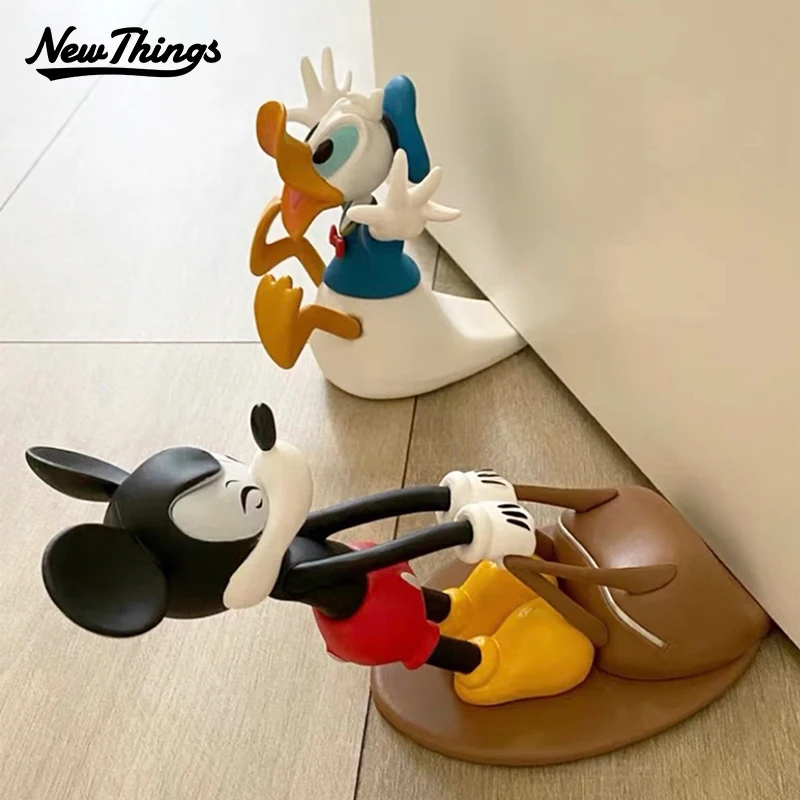 Disney Mickey Peripheral Mouse Door Stoppers Cartoon Creative Reusable Windproof Home Office Anti-Collision Doorstop Blockers