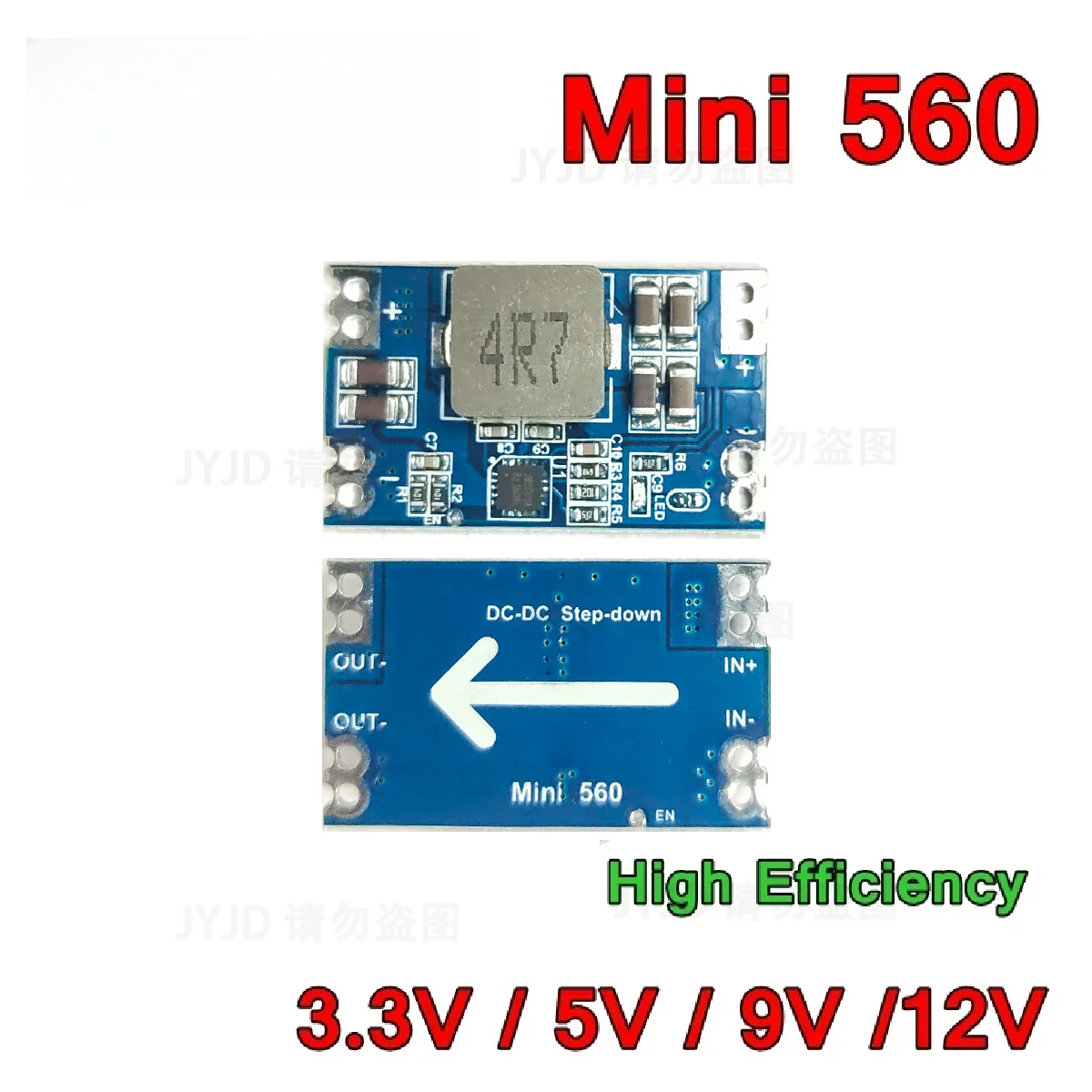 전압 조정기 벅 안정화 전원 공급 장치 모듈, 고효율 출력 3.3V 5V 9V 12V 5A mini560 스텝 다운 DC-DC 컨버터