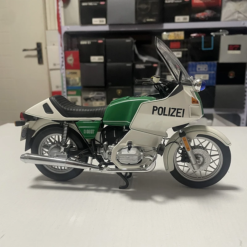 1:10 Scale Diecast Alloy BMW R80RT German Police Motorcycle Toys Cars Model Classics Nostalgia Adult Souvenir Gifts Display