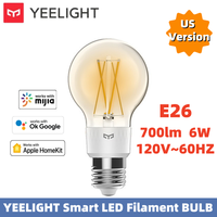 US Version YEELIGHT Smart LED Filament Bulb E26 WiFi Connection 120V Bulb Classic Transparent Glass Compatible with HomeKit