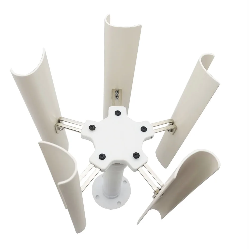 Vertical Five-blade Wind Generator Model Three-phase Permanent Magnet Brushless Generator Low-speed Windmill Portable Outdoor