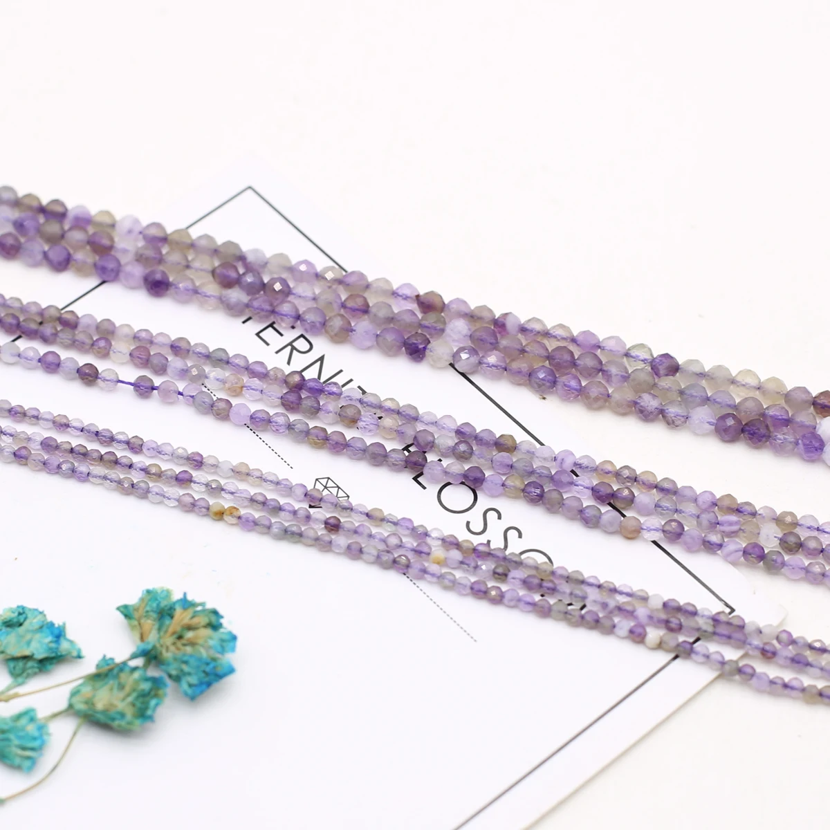 Natural Stone Faceted Beaded Round Amethysts Gemstone Isolation Loose Beads for Jewelry Making Diy Necklace Bracelet Accessories
