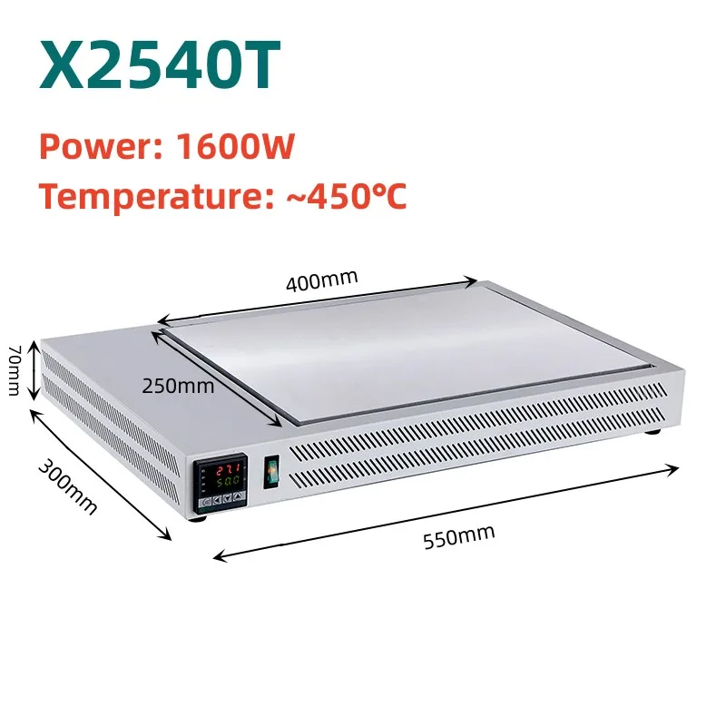 

X2540T Heating Table Constant Temperature Heating Platform Heating Plate Preheating Station 1600W Room Temperature -450℃