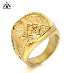 Popular Freemasonry Ring G Titanium Steel Men's Rings European And American Trendy Cultural Accessories