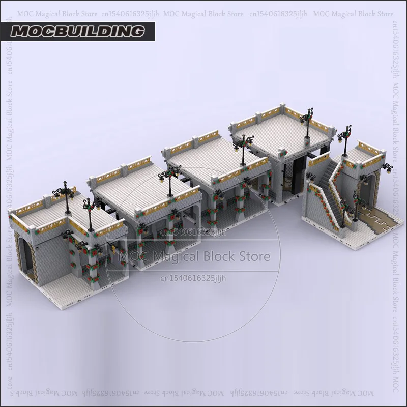 Modulare Tunnel Für Winter Dorf MOC Bausteine Saisonale Weihnachten Technologie Ziegel Burg Architektur Spielzeug Weihnachten Geschenke