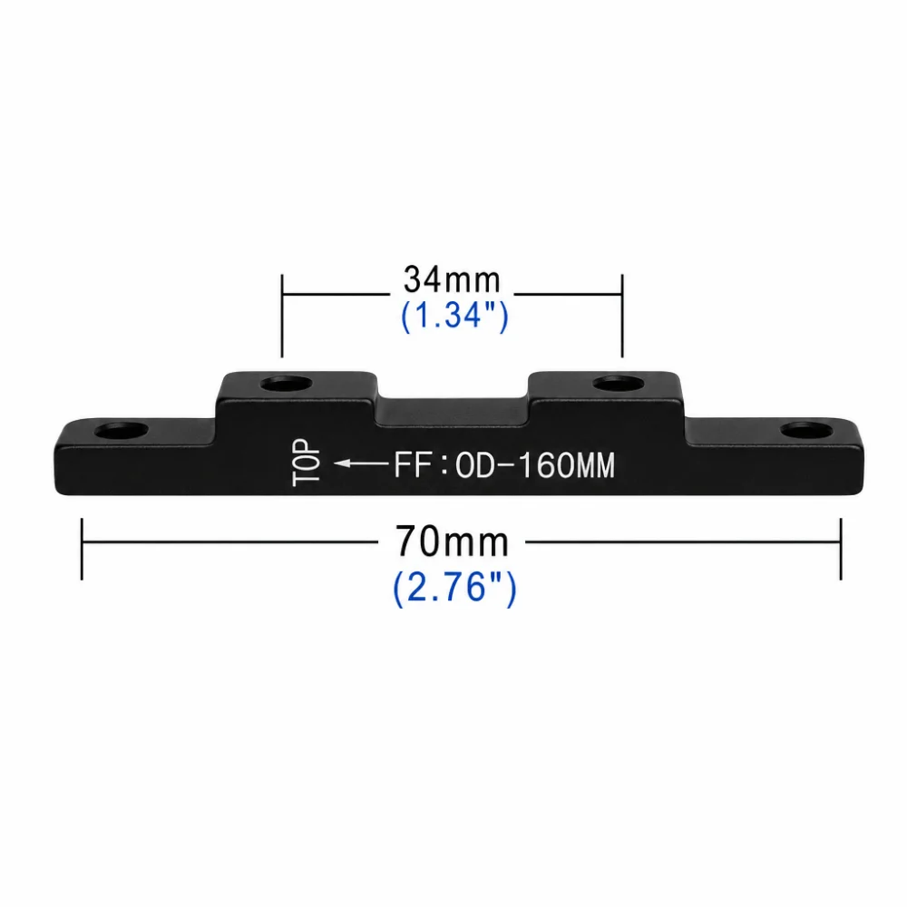 Aluminum Alloy Disc Brake Caliper Adapter for 140mm/160mm Rotor Flat Mount Disc Brake Adaptor with Spacers and Screws view 6