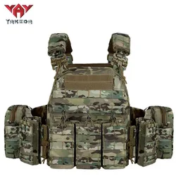 YAKEDA Quick Release Breathable Tactical Vest Multifunctional Camouflage Outdoor Quick Drying and Wear-resistant Training Vest