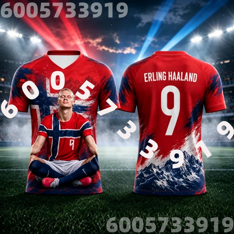 2026 Haaland Fan Memorial Jersey Norway Match Football Jersey Summer Sports Men's T-Shirt Kid's Clothing Tee Y2k Woman Family