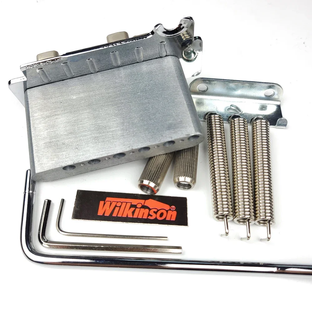 Wilkinson WOV10 Licensed Knife Edge Type 2 post point Double swing Electric guitar tremolo bridge  Chrome silver