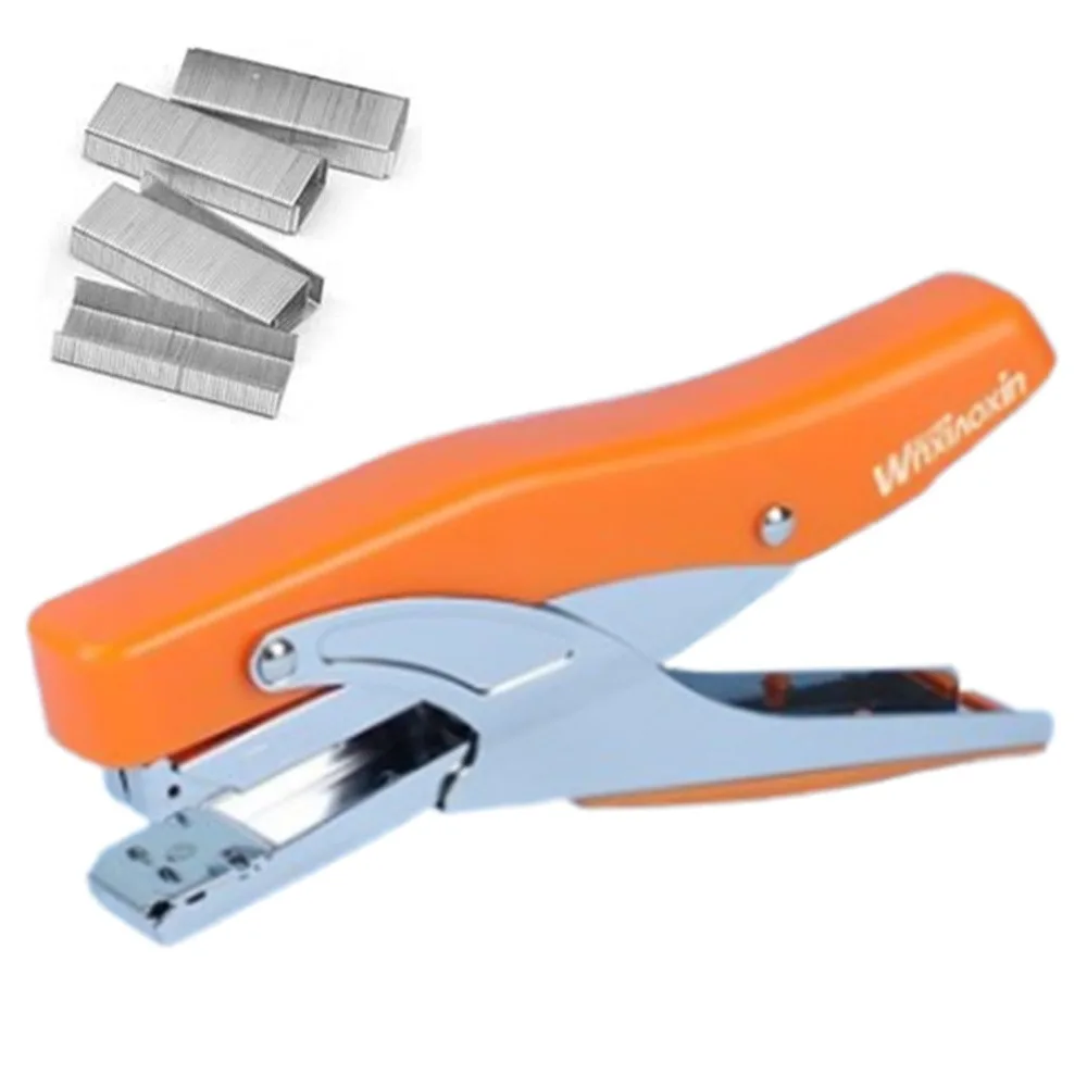 Multifunction Labor-Saving Stapler Portable Hand Operated Heavy Duty Stapler with 1000pcs Nails Anti-slip Book Binding Machines